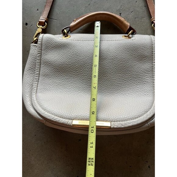 Marc by Marc Jacobs Classic Natasha Crossbody Bag White Cream Pebbled Leather - Picture 6 of 16
